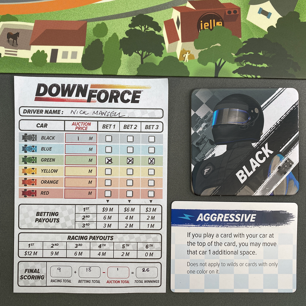 Downforce Player sheet and unique power