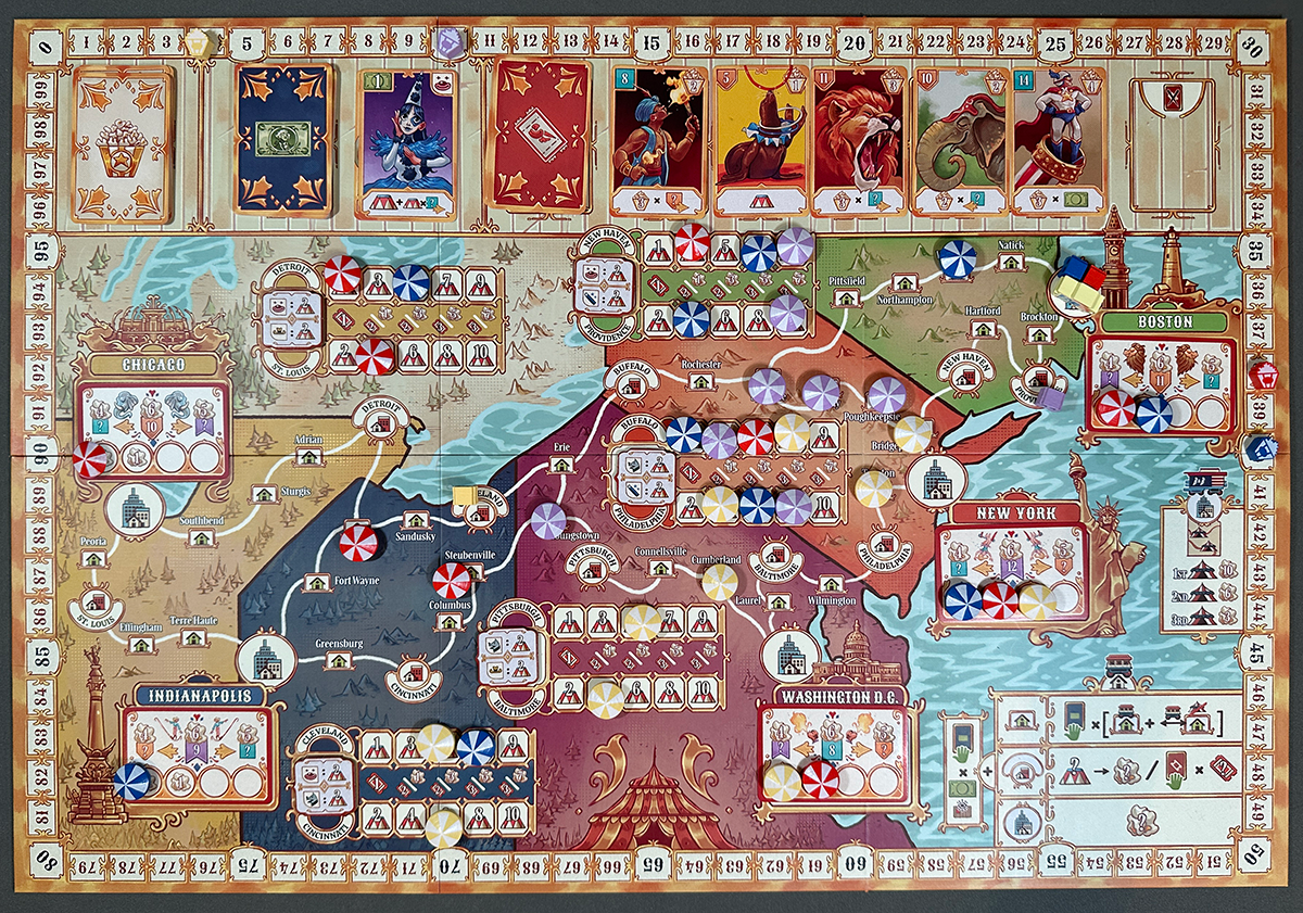 3 Ring Circus board game review Board Overhead