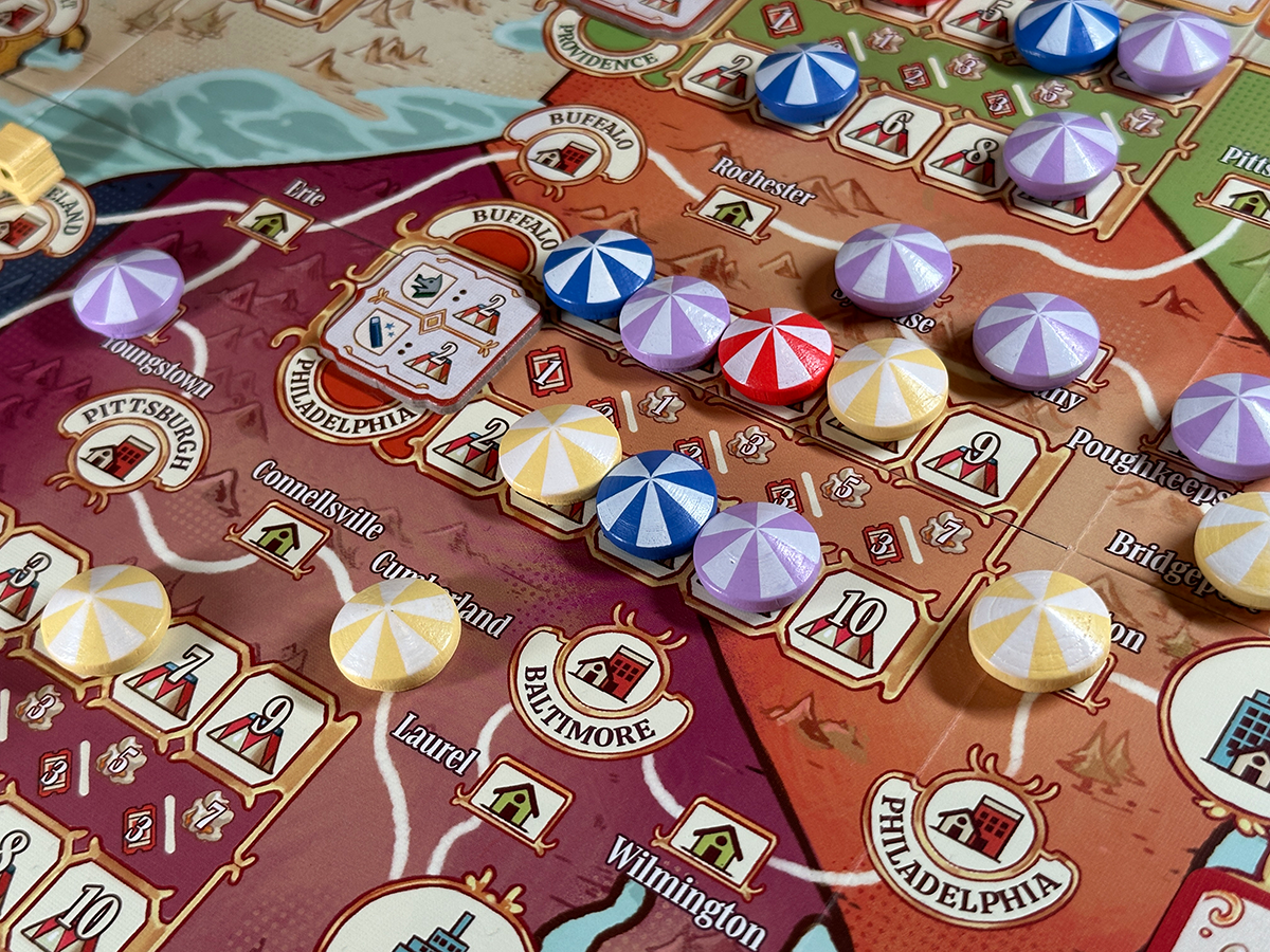 3 Ring Circus board game review Board detail