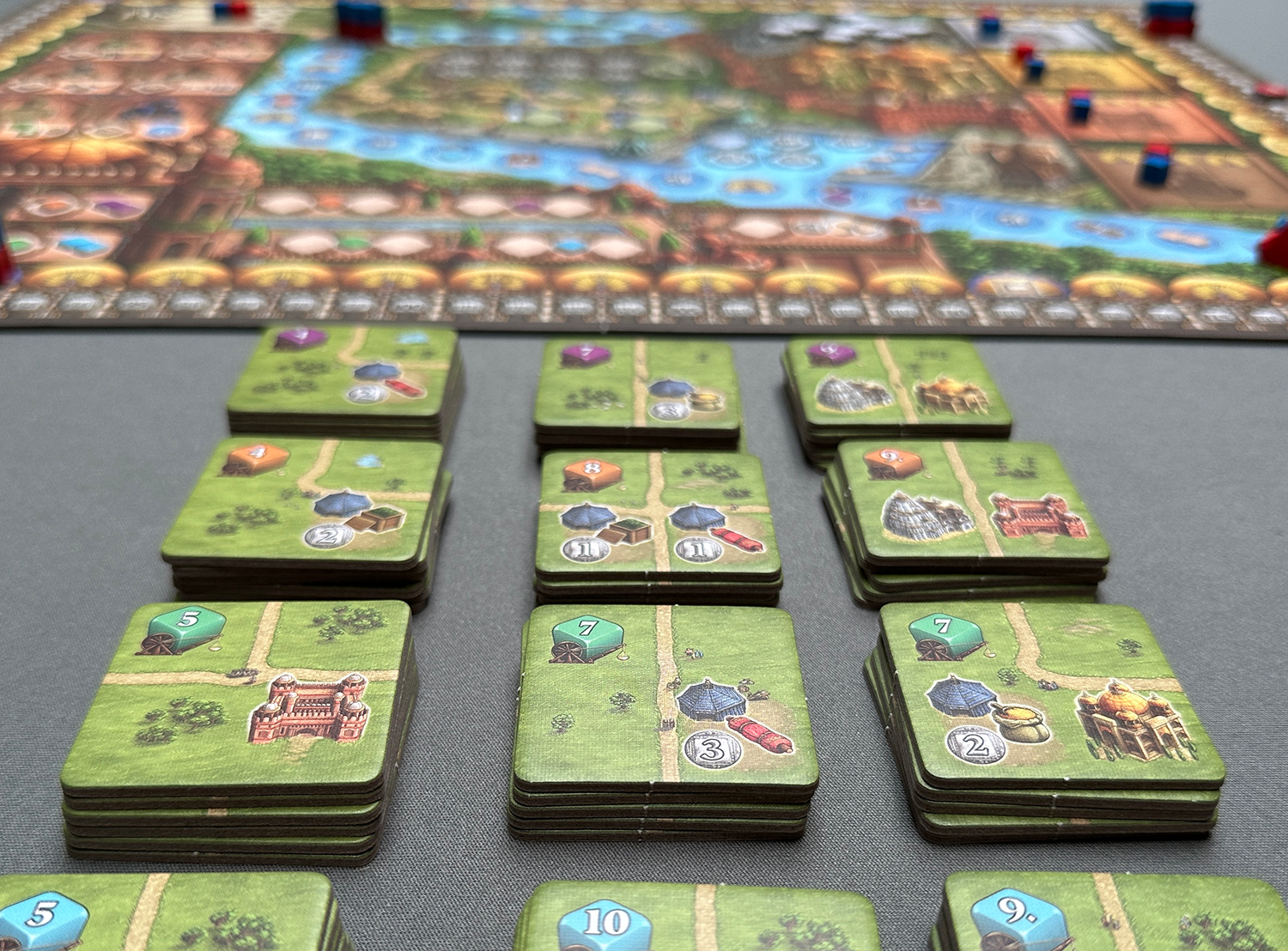 Rajas of the Ganges Board Game Review Province Tile Market