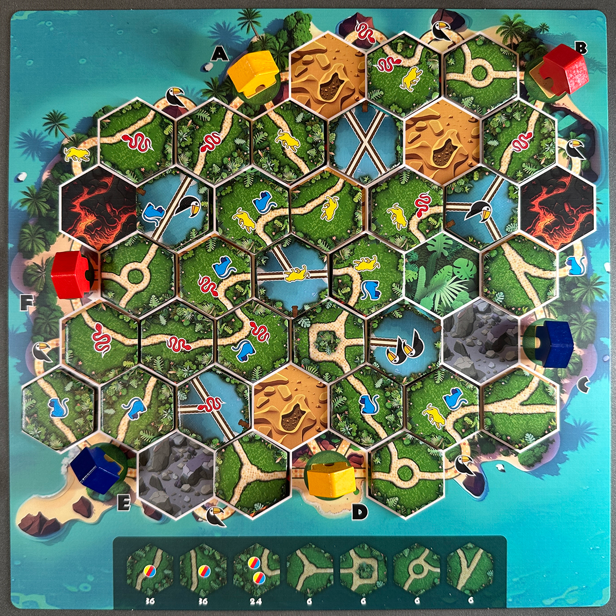 Tucana Builders Board Game Review Overhead of Player Board
