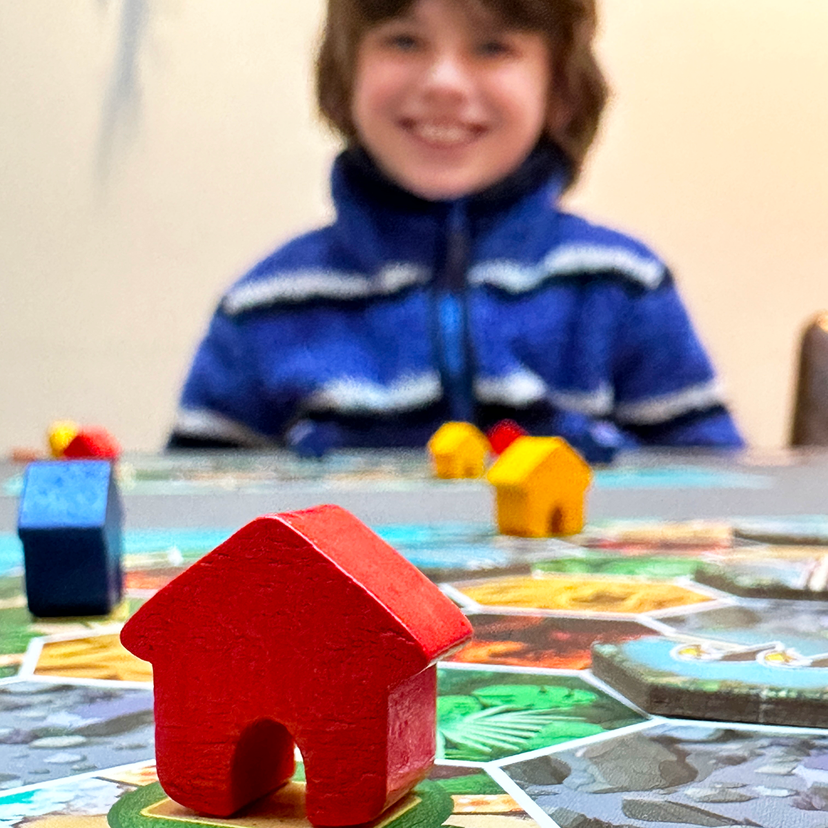 Tucana Builders Board Game Review playing with Max