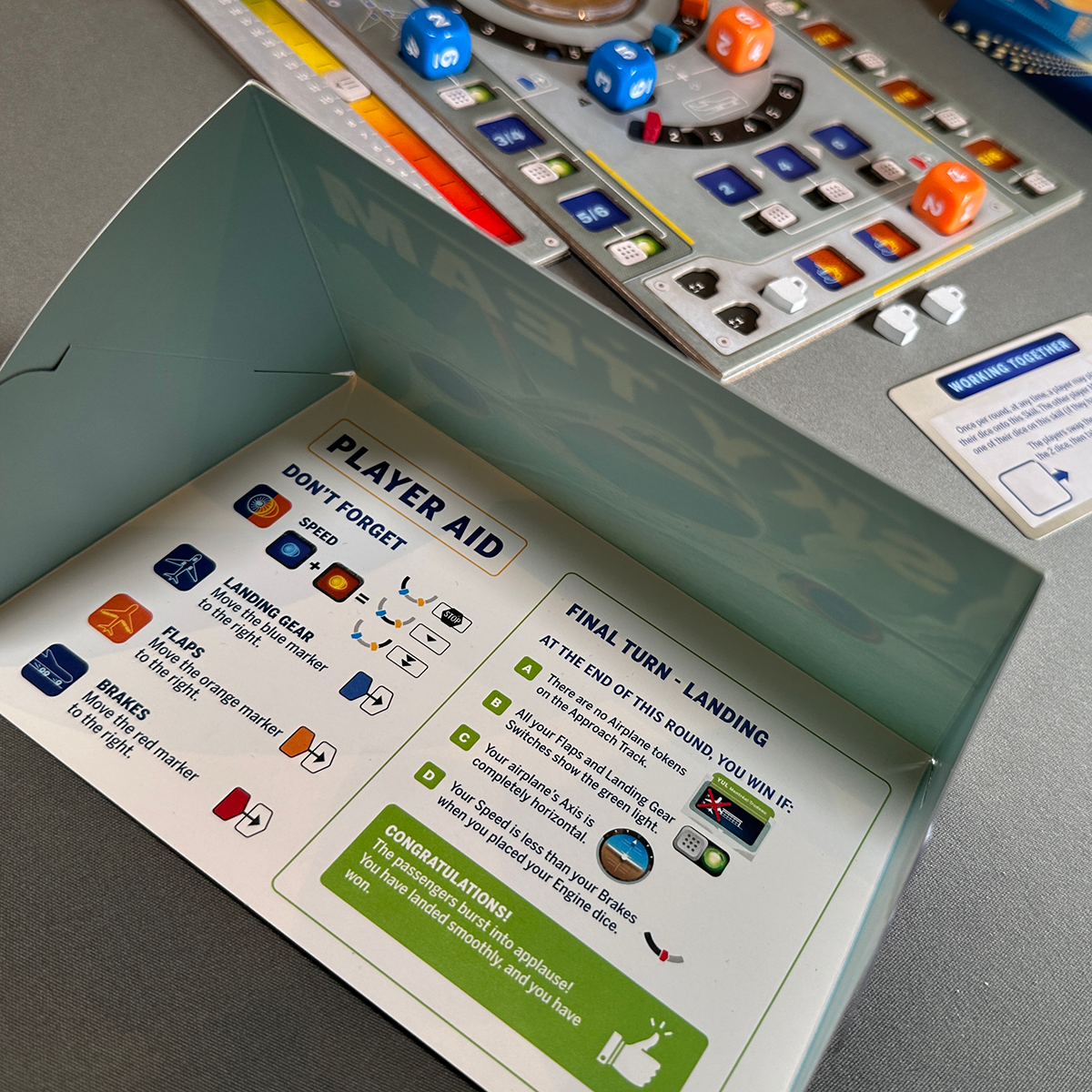 Sky Team Board Game Review Player Aid Screen