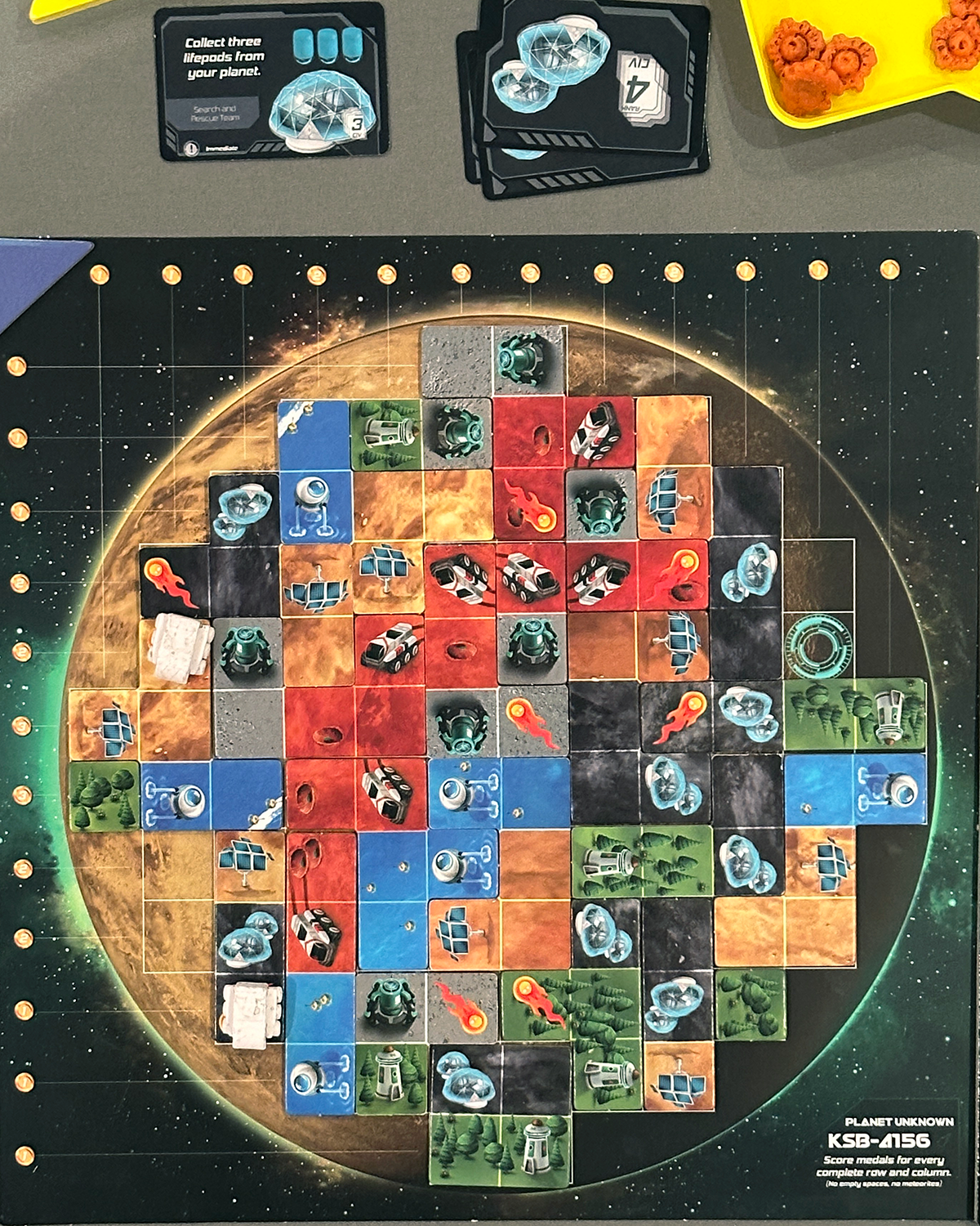 Planet Unknown Board Game Review Player Board