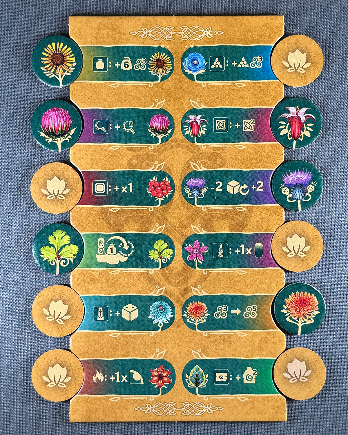 The Druids of Edora Board Game Review Flower Board