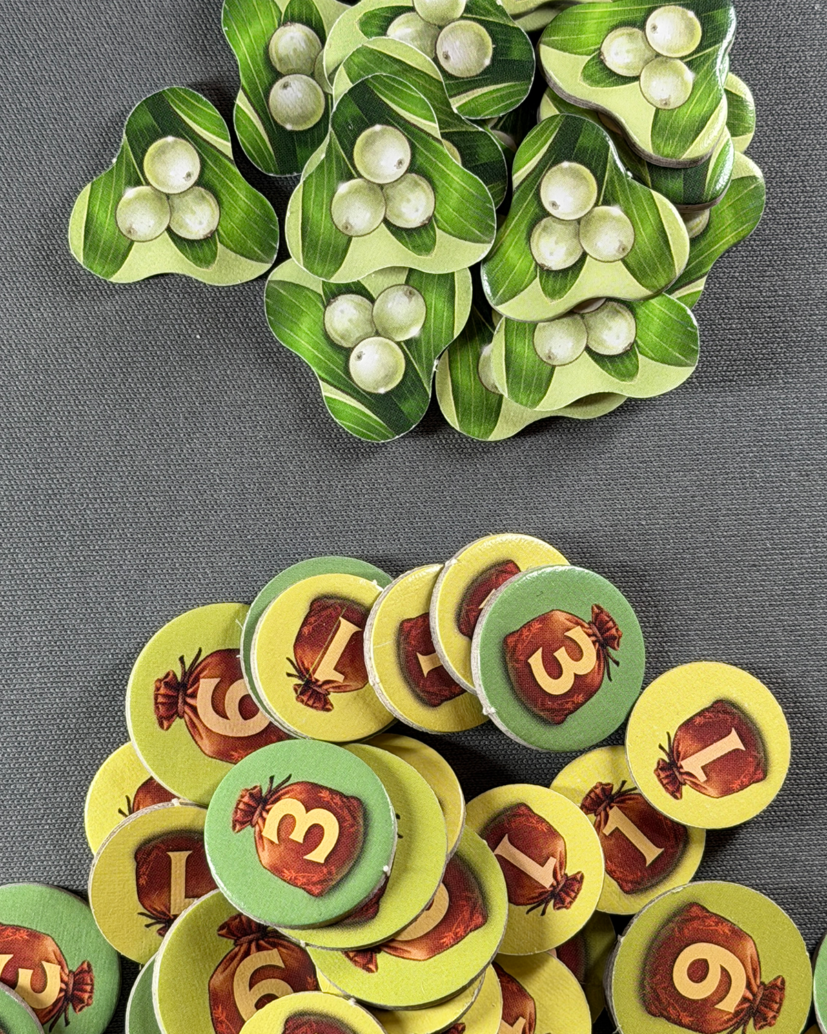 The Druids of Edora Board Game Review Mistletow and Provision Tokens