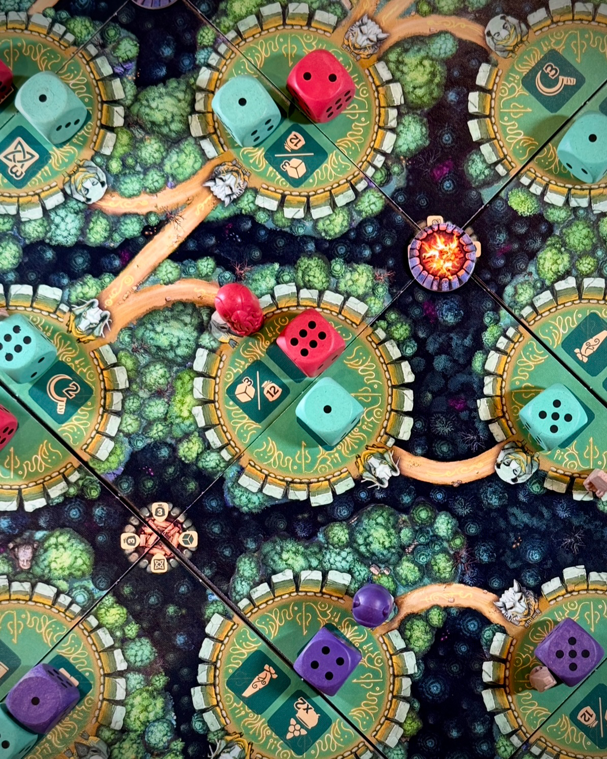 The Druids of Edora Board Game Review Overhead Detail