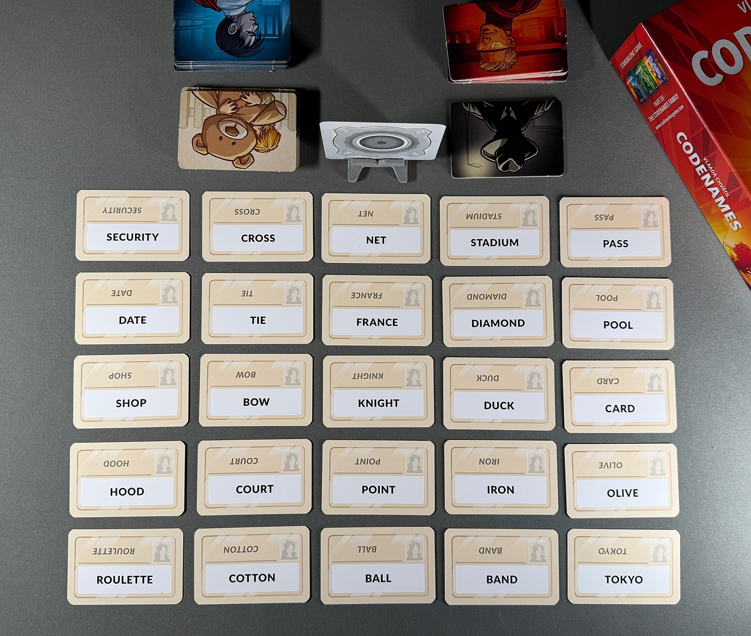 Codenames Word Game Review Overhead photograph
