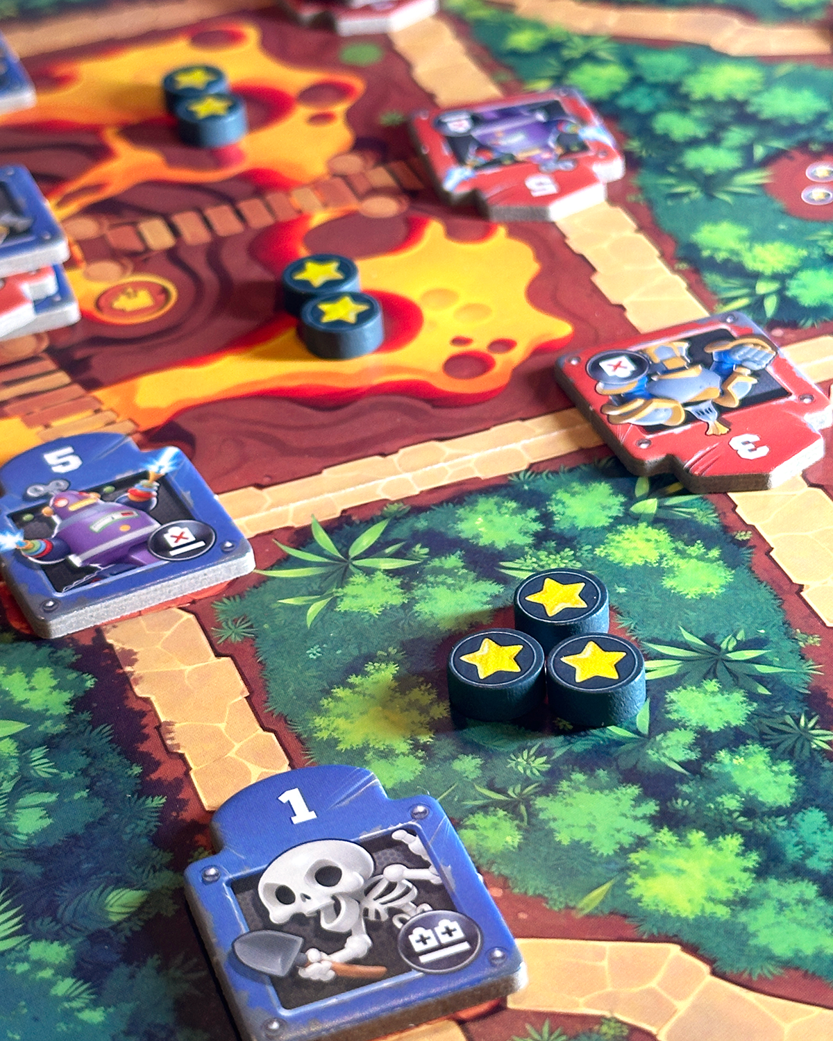 Toy Battle Board Game Review Tiles on Board Detail