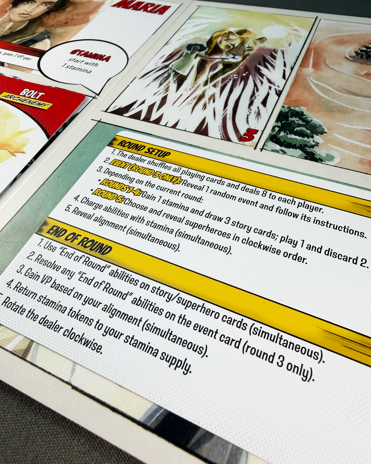 Origin Story Board Game Review Player Aide