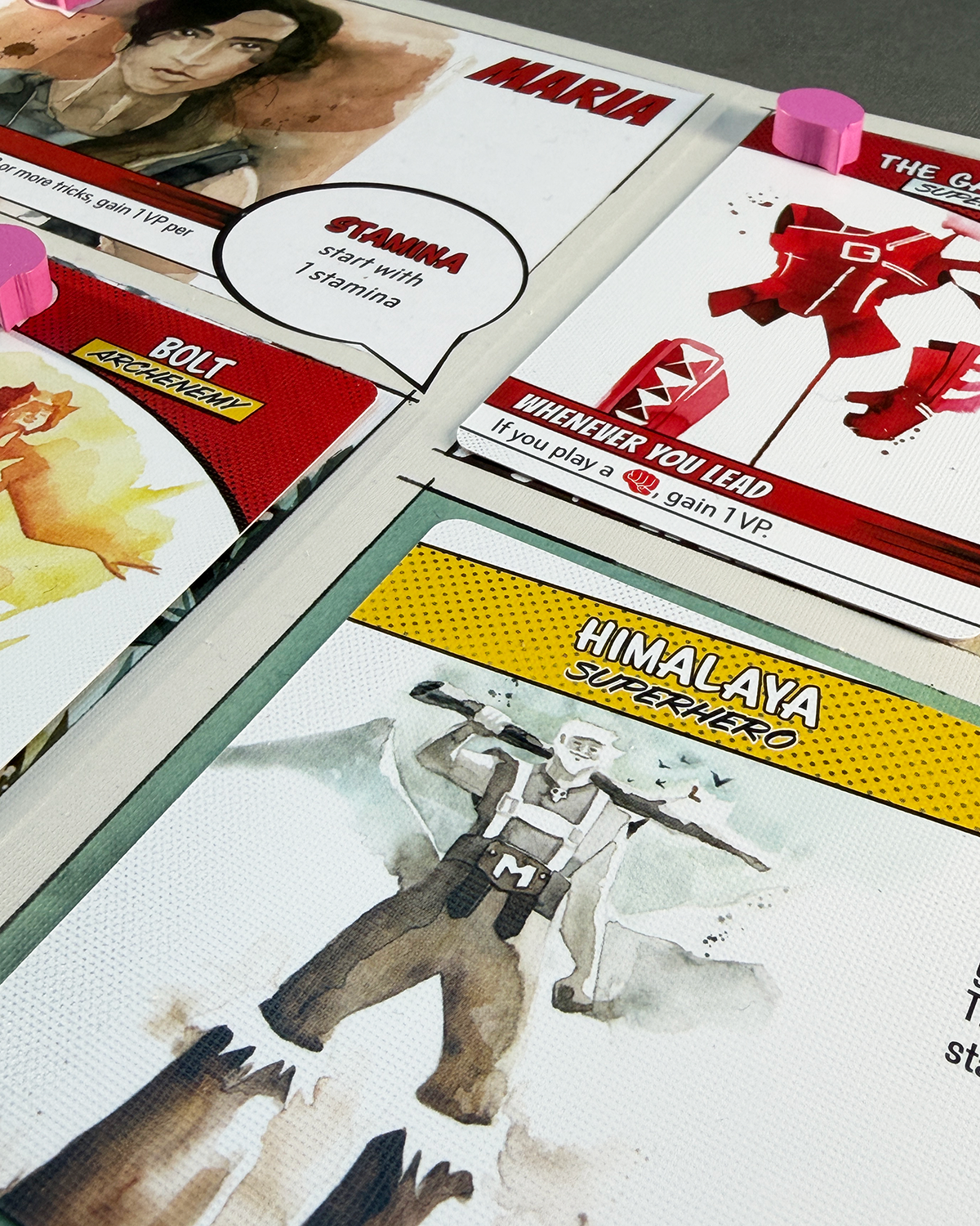 Origin Story Board Game Review Player Superhero Card Detail