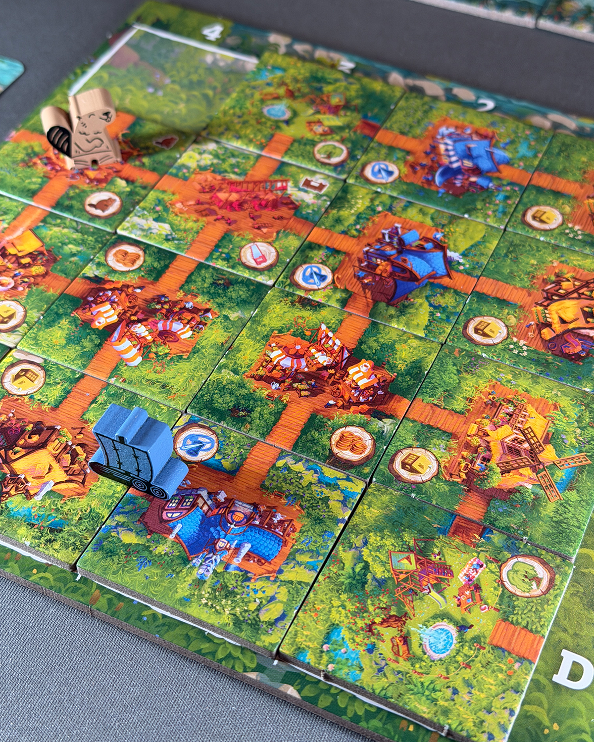 Timber Town Board Game Review Player board