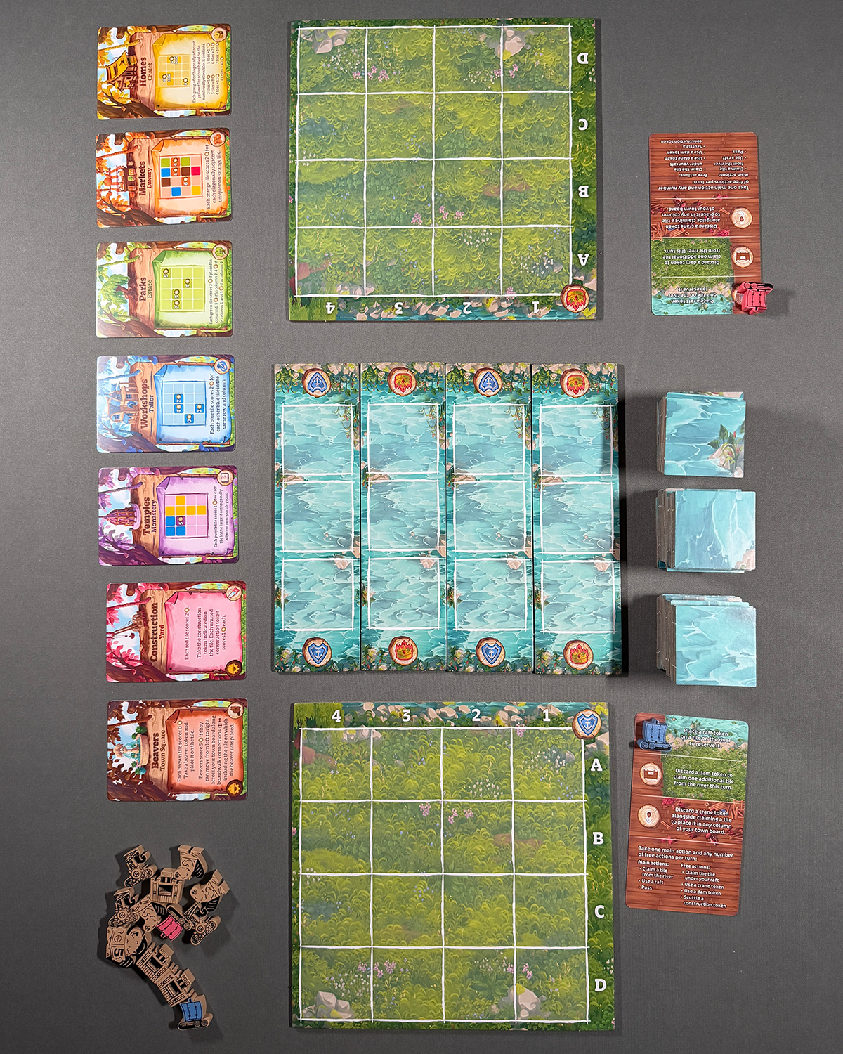 Timber Town Board Game Review Set Up