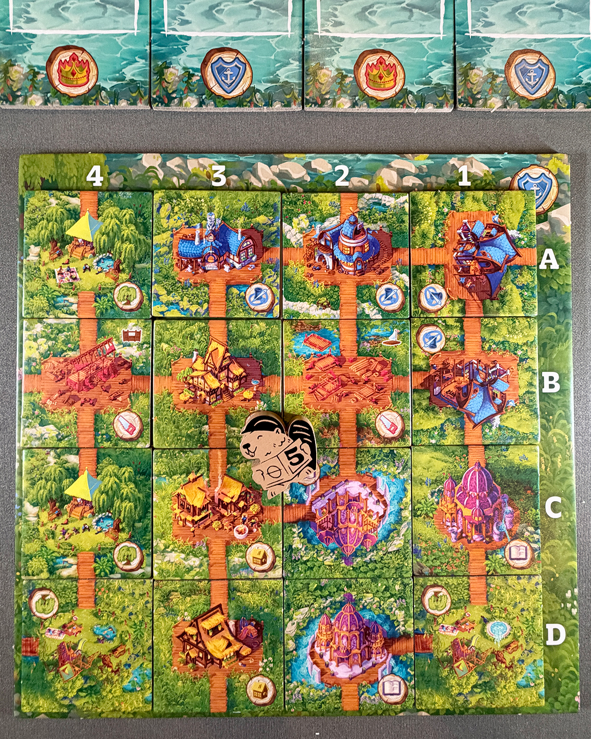 Timber Town Board Game Review full Player board