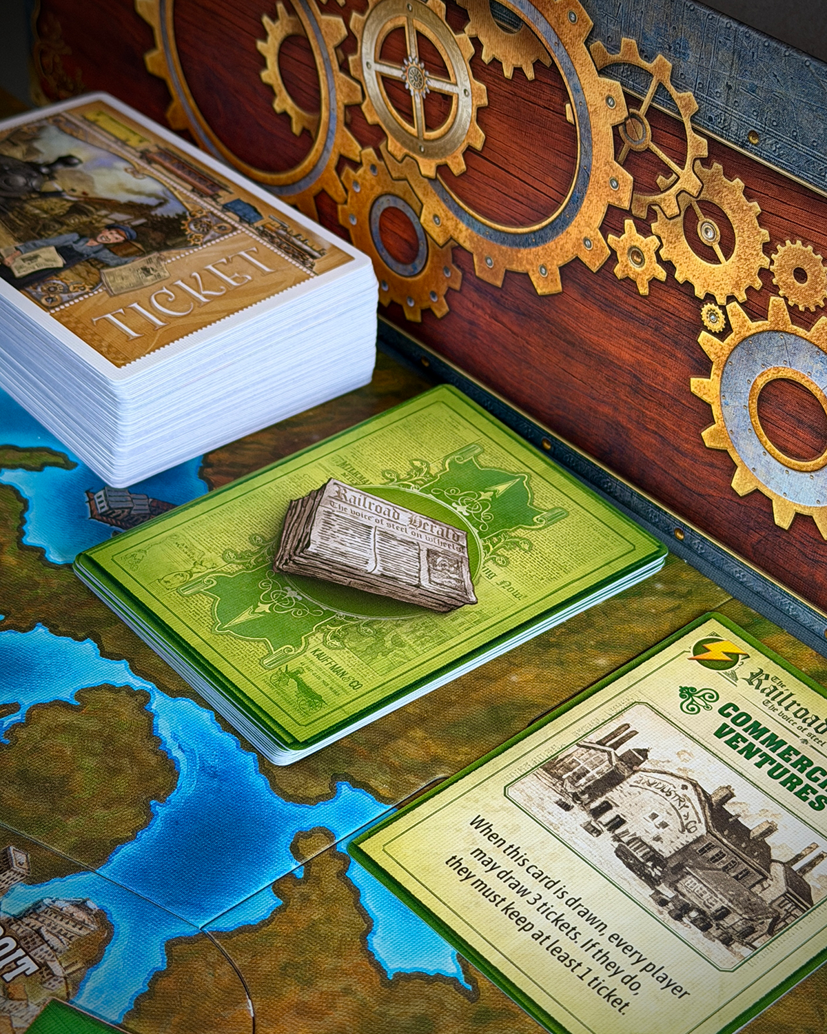 Ticket to Ride Legacy Legends of the West Board Game Review Event Card and Ticket Deck