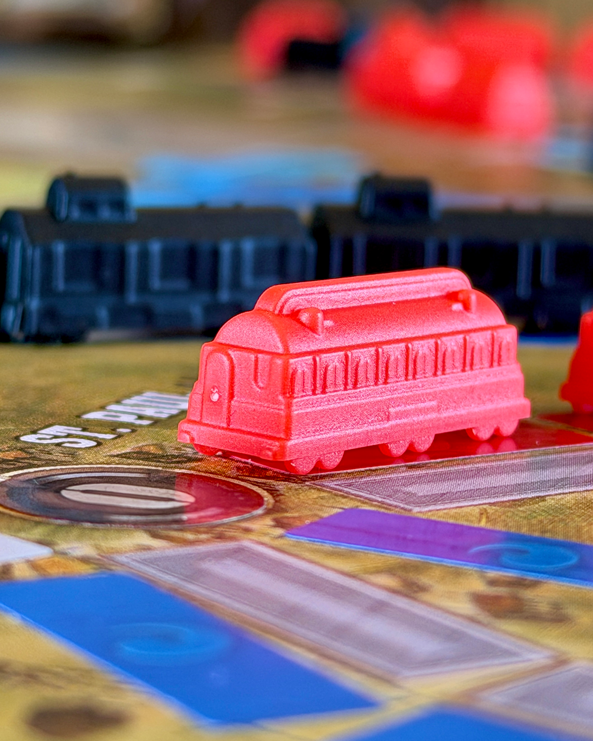 Ticket to Ride Legacy Legends of the West Board Game Review Red Train Piece