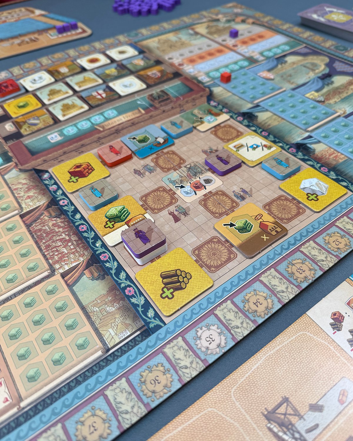 Calimala Board Game Review Action Spaces
