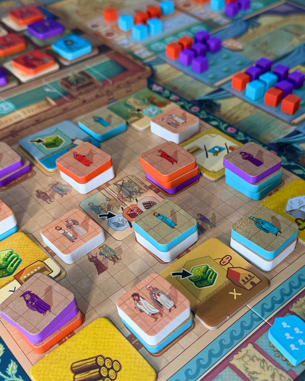 Calimala Board Game Review Busy Action Spaces