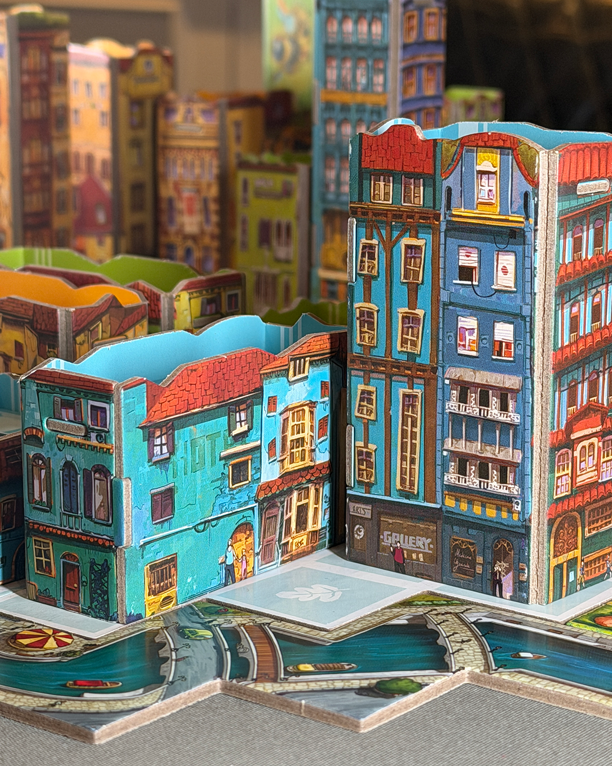 Bella Vista Board Game Review Blue Buildings