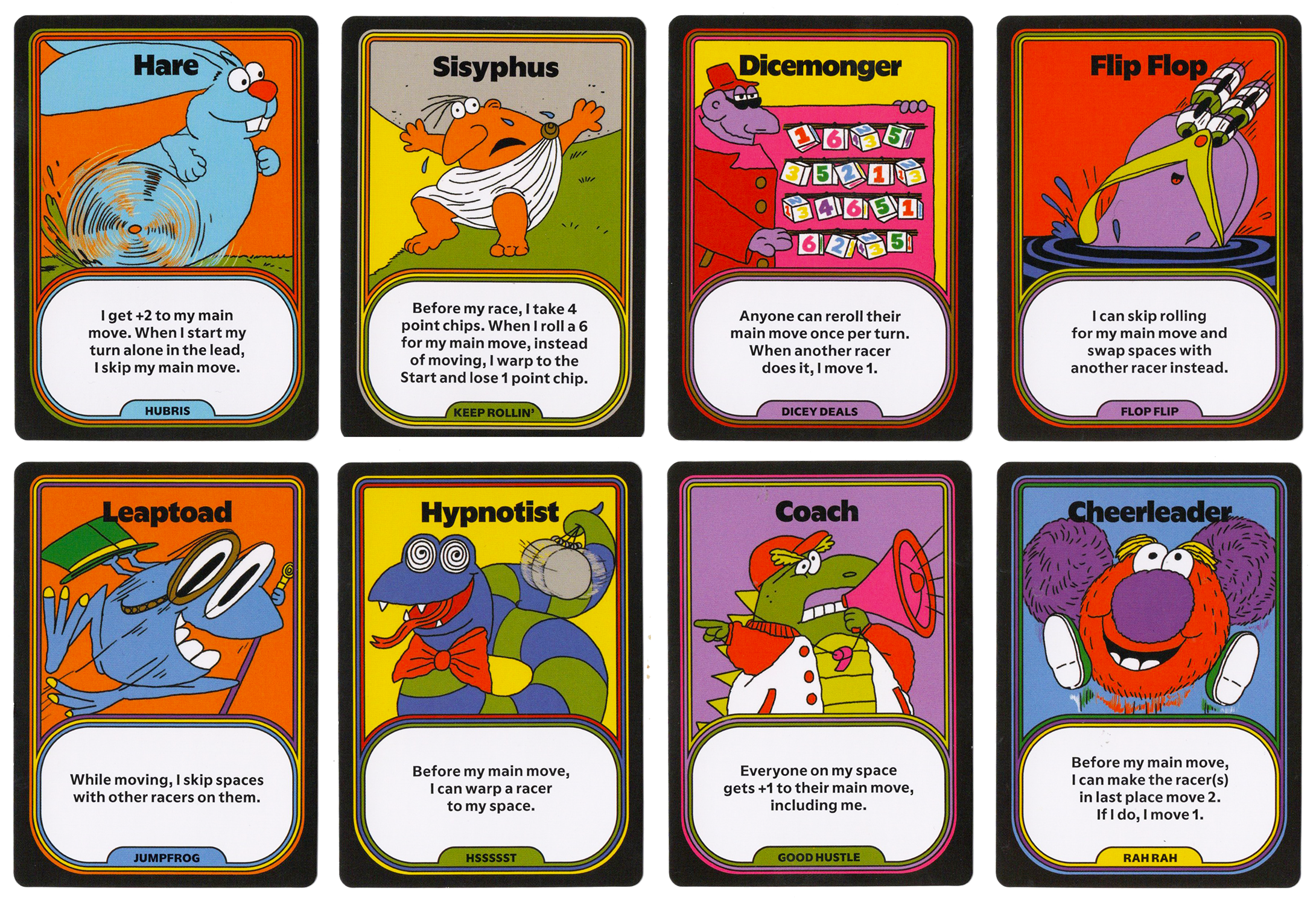 Magical Athelete Character Card Examples